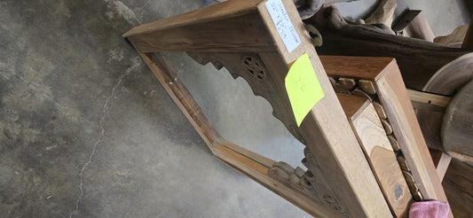 #26 Hand-Carved Wooden Mirror – 23.5" x 34"