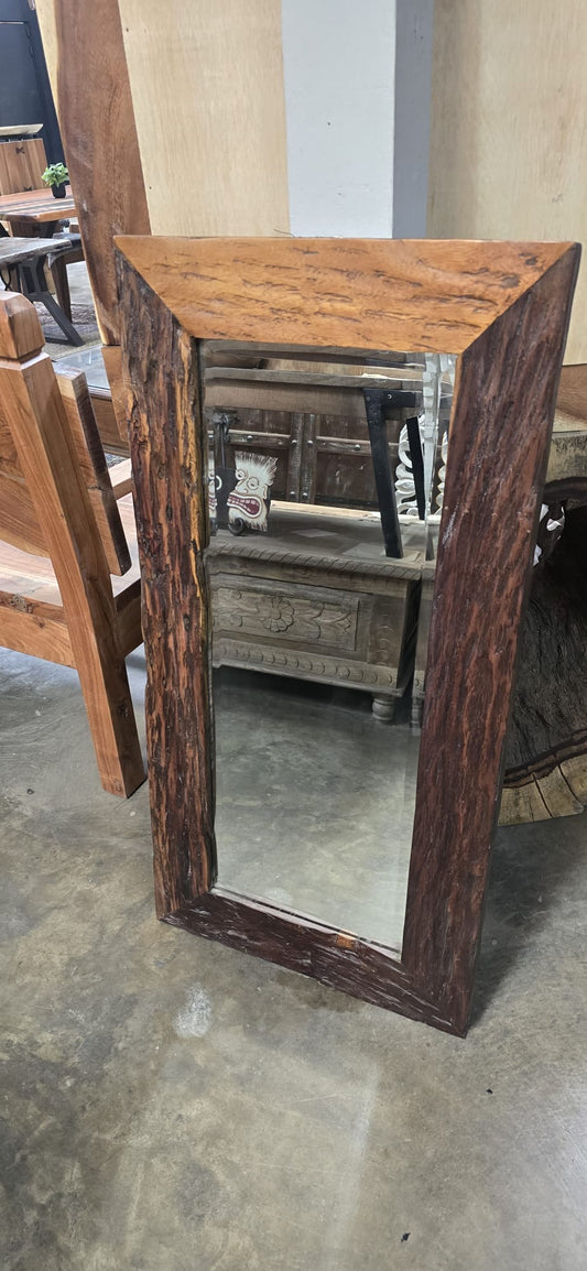 #29 Rustic Wood Mirror – H 46" x W 21"