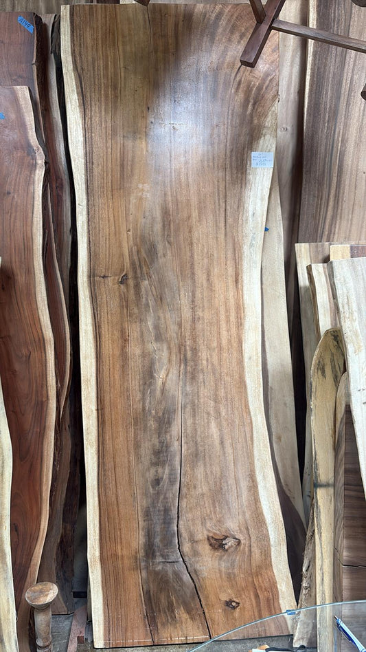 Live Edge Monkeypod Table #61 – 96" x 28–32"