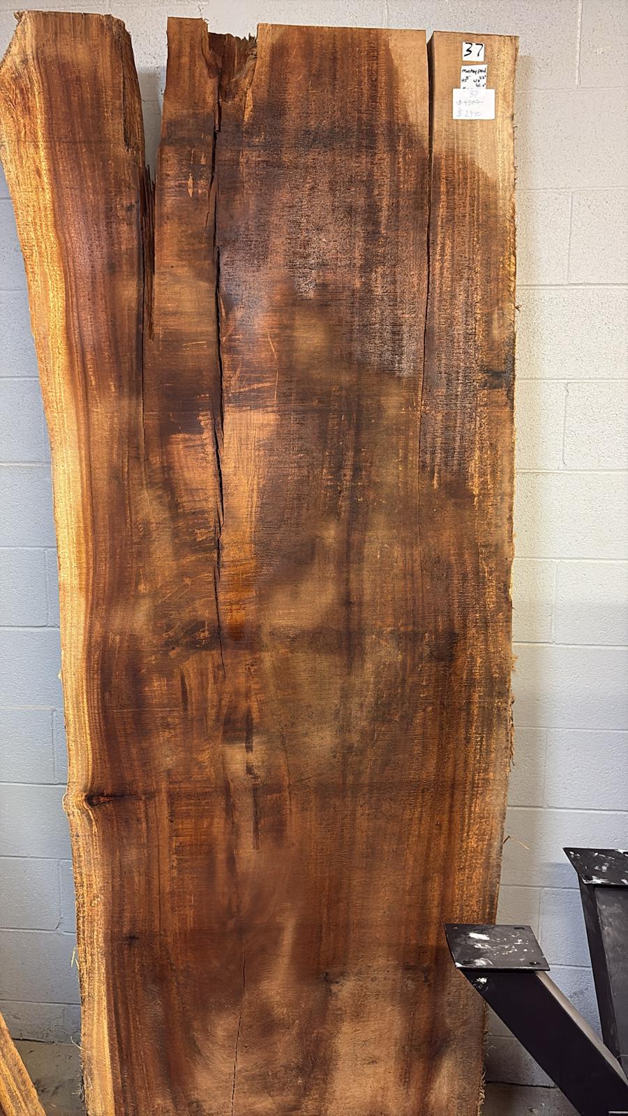 Live Edge Monkeypod Table – #37 – 33"–41.5" x 96"
