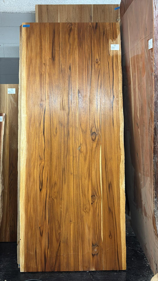 Live Edge Teak Table #338 – 96" x 38–41"
