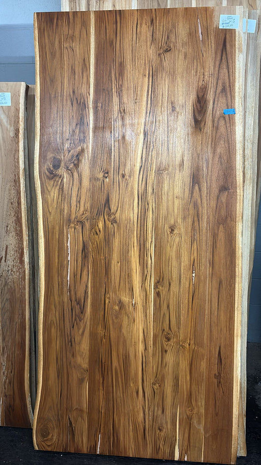 Live Edge Teak Table #343 â 84" x 41â42"