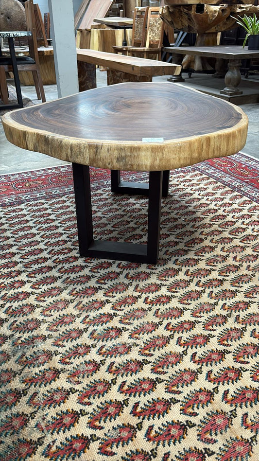 Live Edge Monkey Pod Coffee Table – 30–45" Wide x 20" High