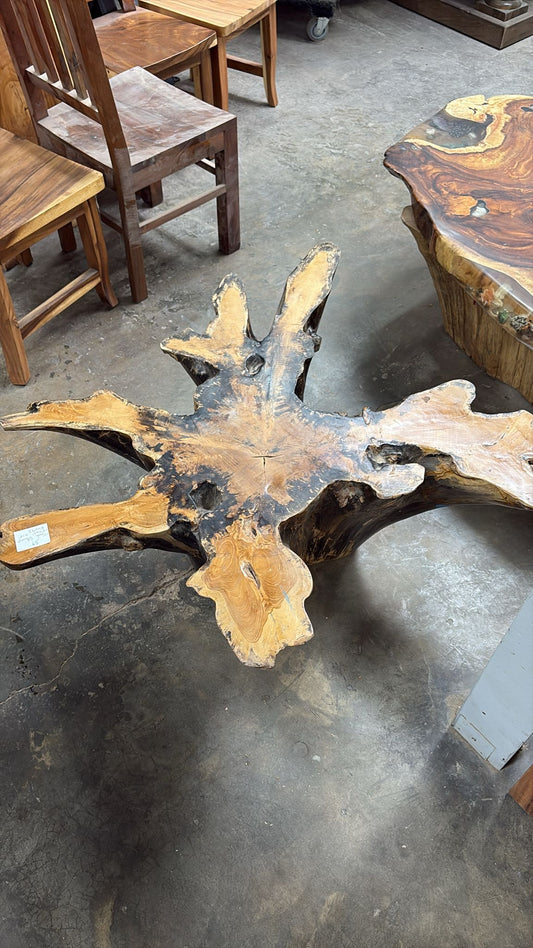 # 34 Teak Stump Coffee Table