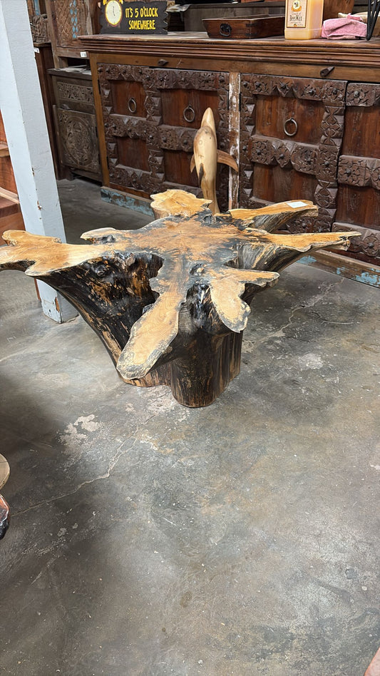 # 34 Teak Stump Coffee Table