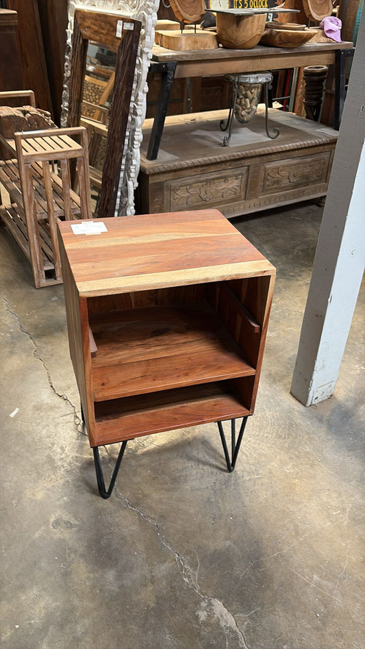 Acacia Nightstand/Cabinet #64 â 28"H x 18"L x 15"D
