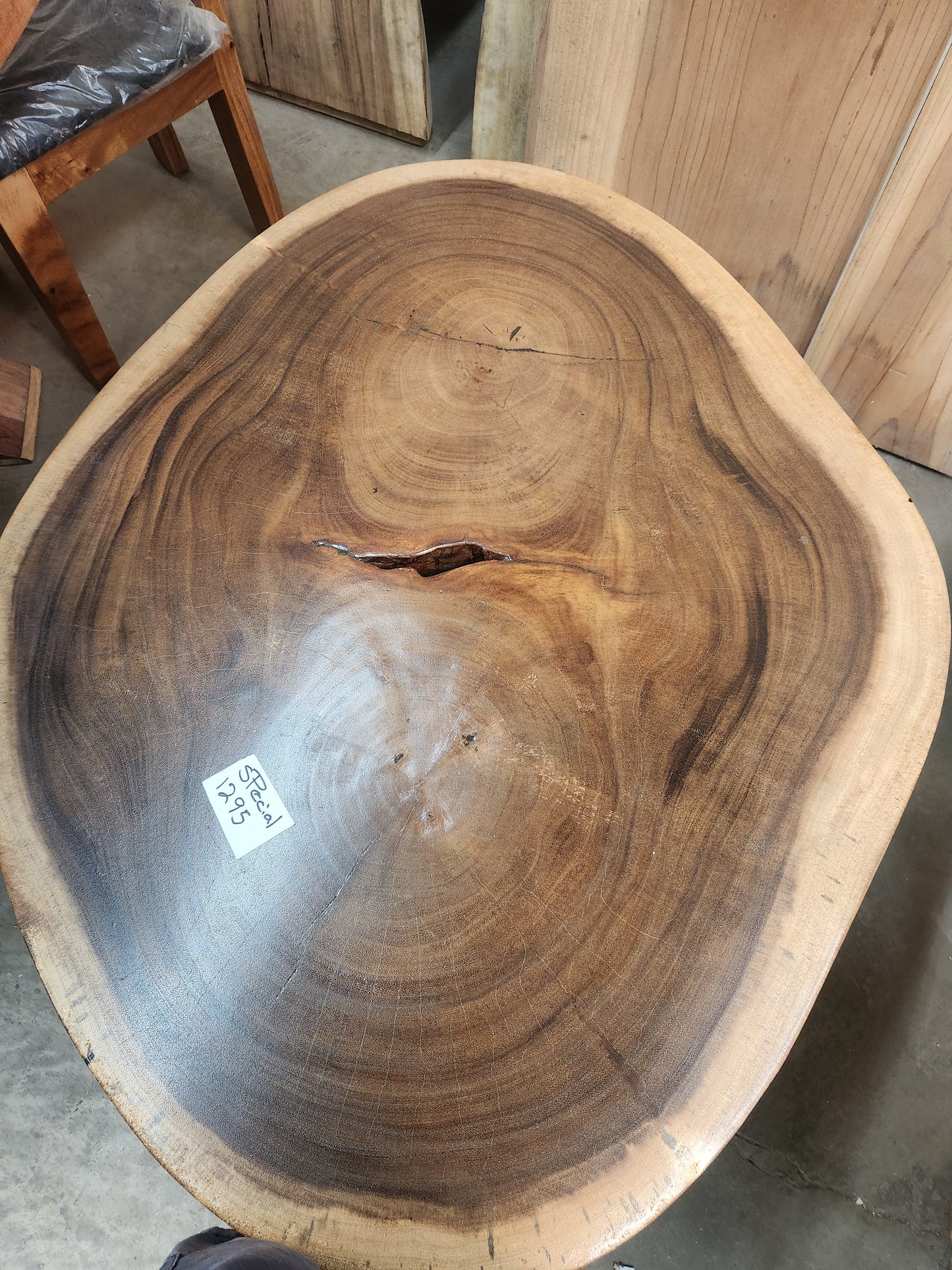 Live Edge Monkeypod Table #219 – 36" x 50" READY MADE