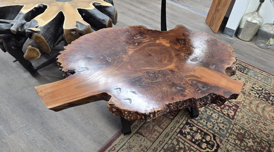 #7 Redwood Burl Coffee Table – 47" x 44" x 18"