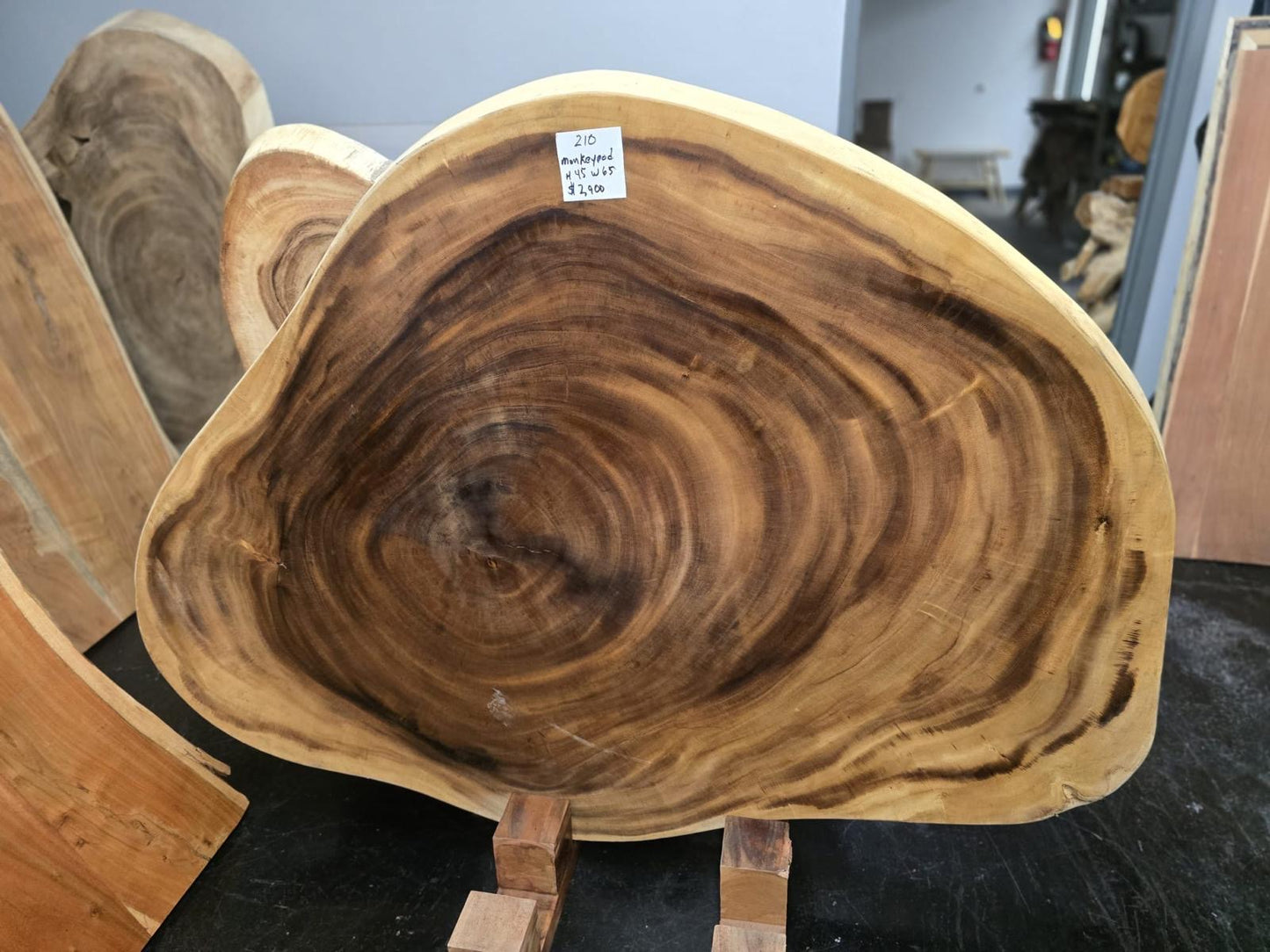 Live Edge Monkeypod Table #210 – 45" x 65"