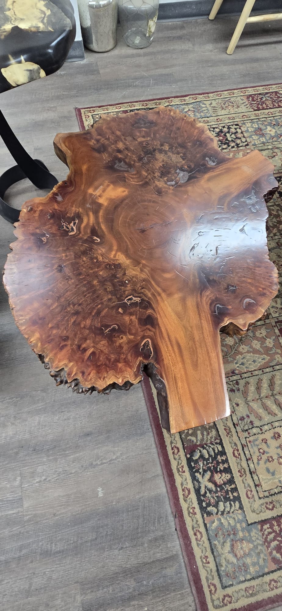 #7 Redwood Burl Coffee Table – 47" x 44" x 18"