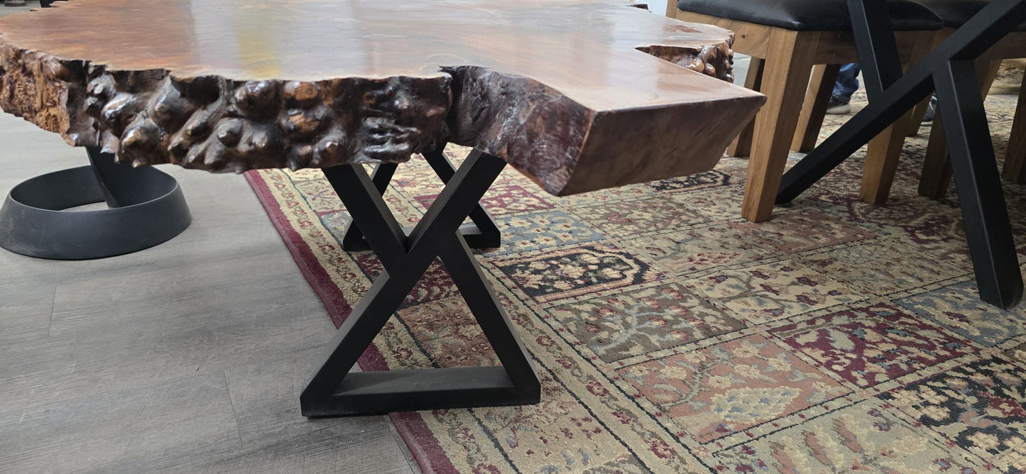 #7 Redwood Burl Coffee Table – 47" x 44" x 18"