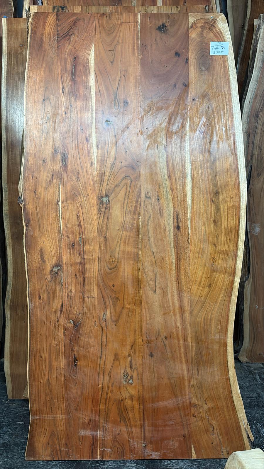 Live Edge Acacia Table #309 – 84" x 36–43"