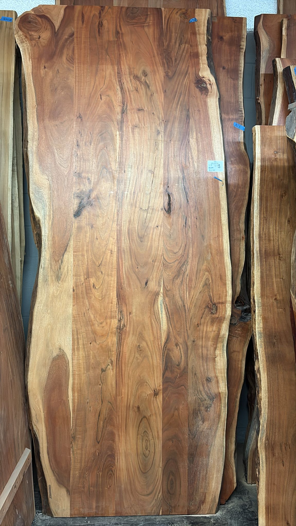 Live Edge Acacia Table #316 – 108" x 38–43"
