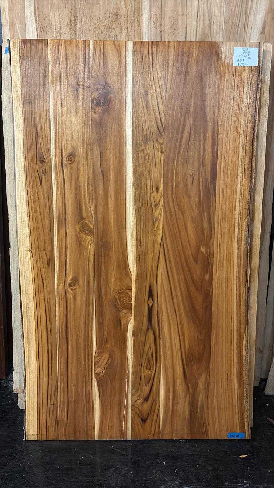 Live Edge Teak Table #328 – 60" x 34–36"