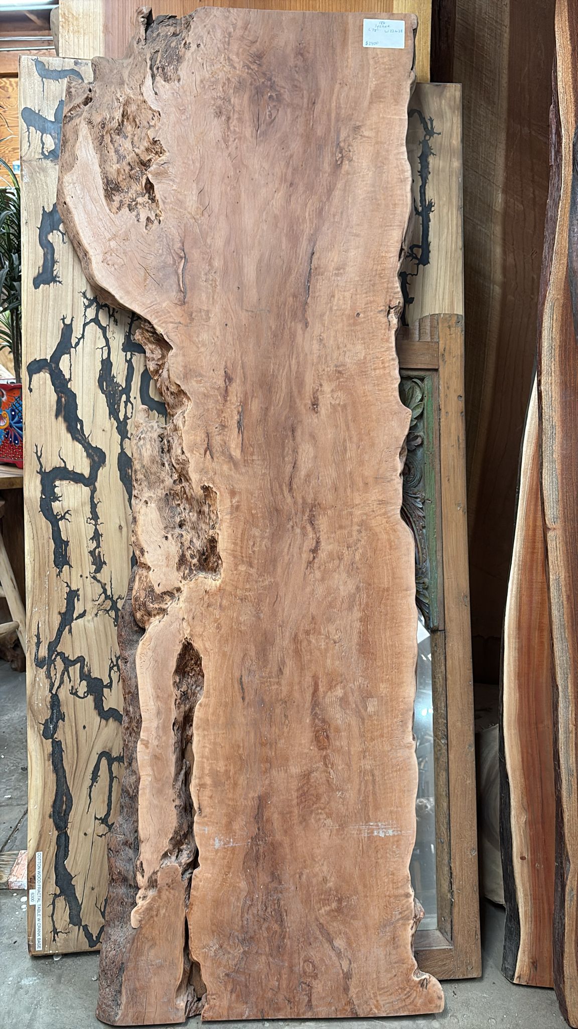Live Edge Lychee Slab #186 – 78" x 28"