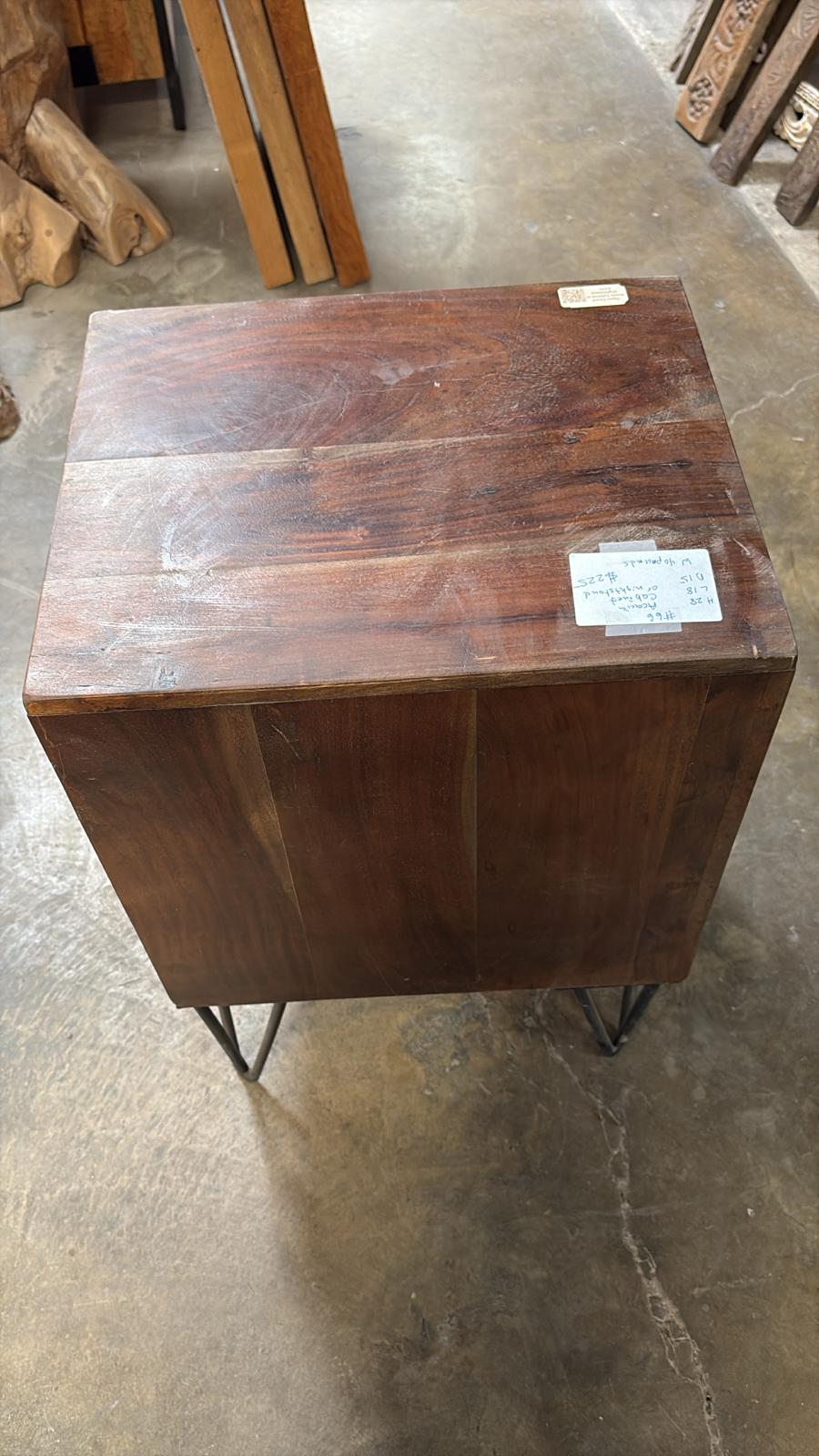 Acacia Nightstand/Cabinet #66 – 28"H x 18"L x 15"D