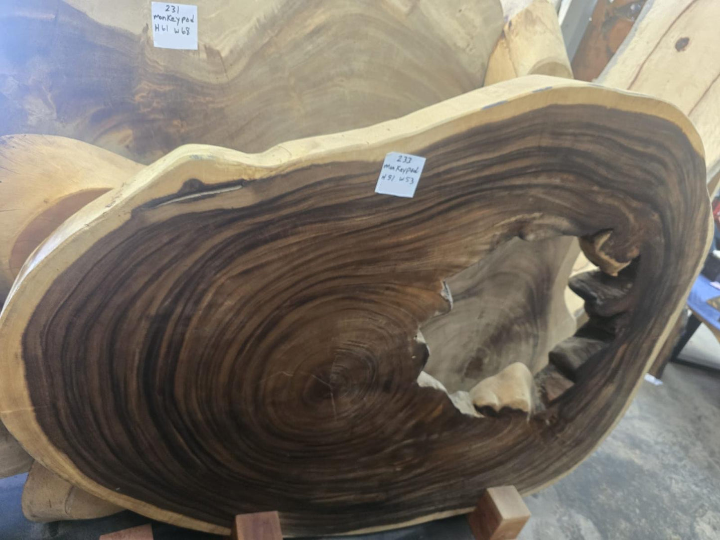 Live Edge Monkeypod Table #233 – 51" x 53"