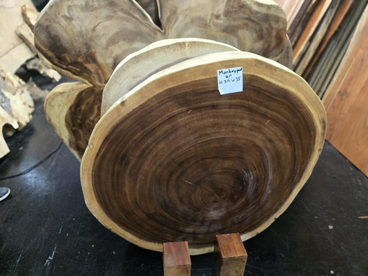 Live Edge Monkeypod Table #211 – 34" x 35"