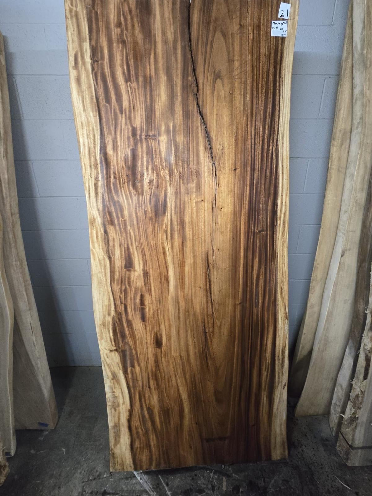 Live Edge Monkeypod Table #21 – 7' x 35–37"