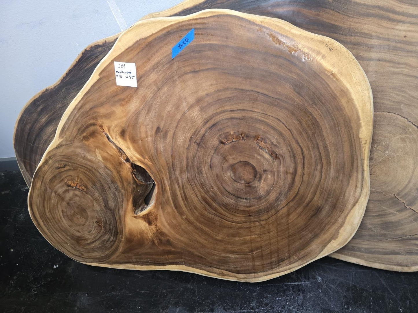 Live Edge Monkeypod Table #201 – 40" x 55"