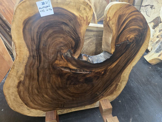 Live Edge Monkeypod Table #217 – 43" x 46"